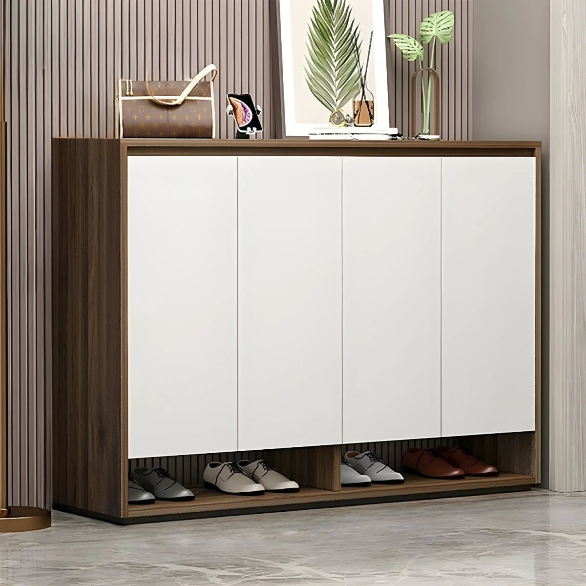 ELM – Dual Tone Four Door Shoe Cabinet