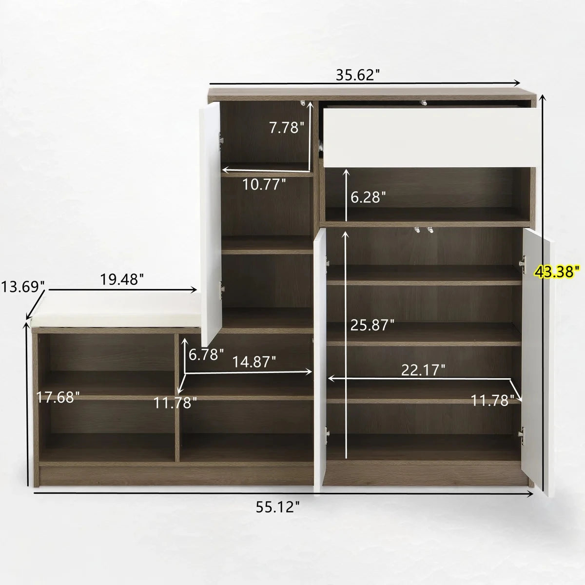 PERCH – Geometric Style Shoe Storage Cabinet
