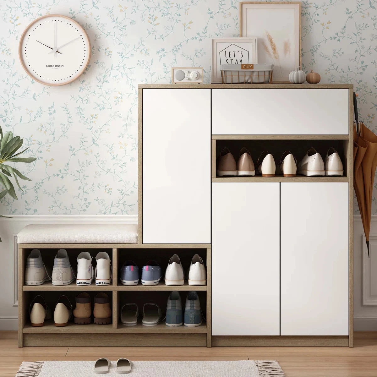 PERCH – Geometric Style Shoe Storage Cabinet