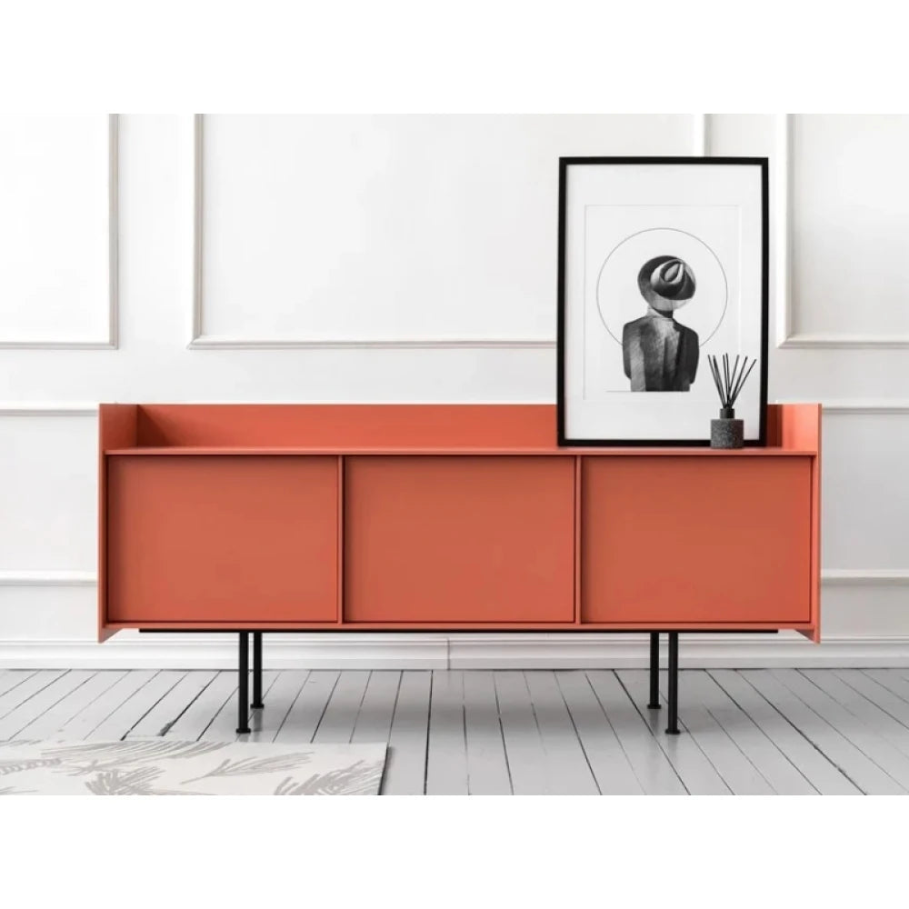COLIN – Contemporary Style Orange Colored Side Board