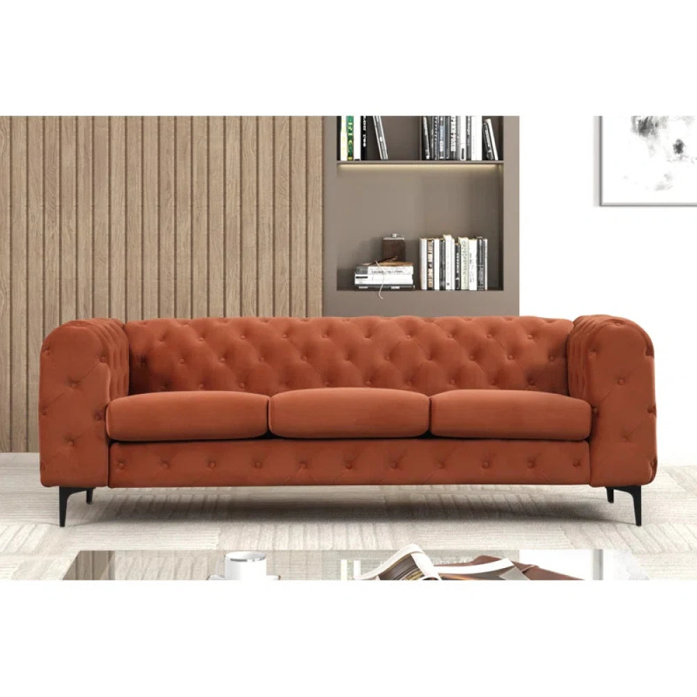 FOCUS – Orange Three piece Modern Sofa Set