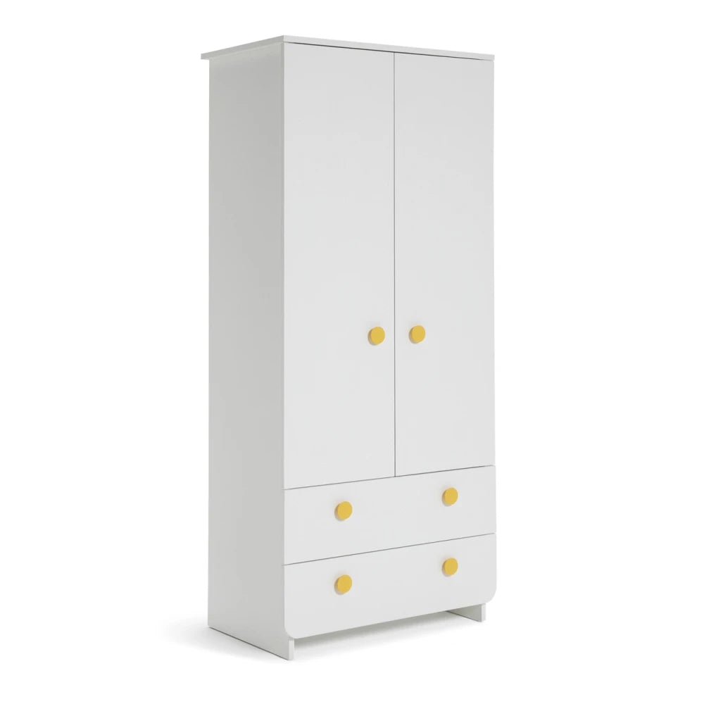 ECRUISE – Two Doors Compact Style White Kids Wardrobe