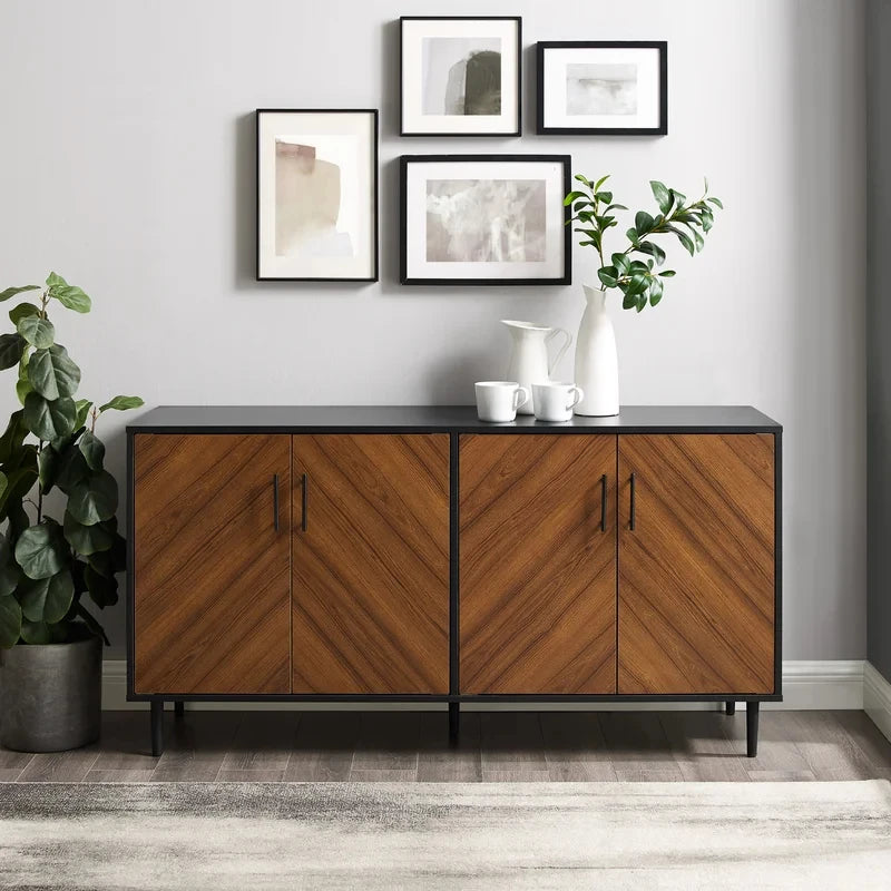 ORYZA – Mid Century Style Polish Finish Side Board