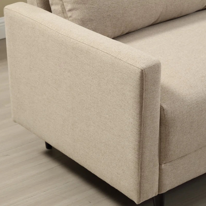 LEXICON – Beige Wide Three Piece Sofa Set