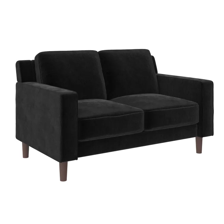 RIVET – Black Modern Two Piece Sofa Set