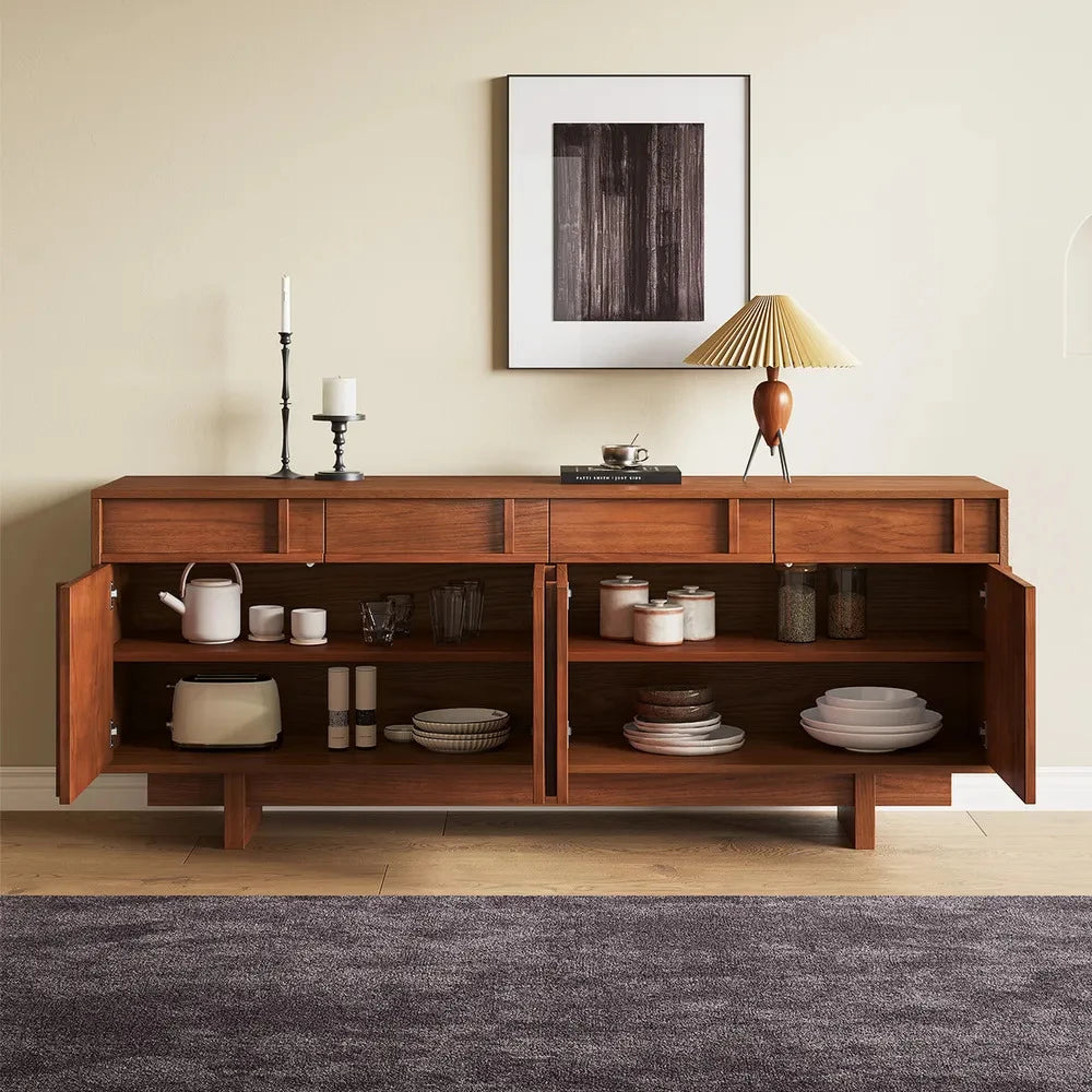 AXELLE – Mid Century Modern Style Brown Polished Sideboard