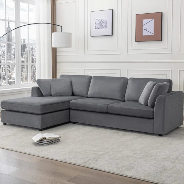 GROOVE – Grey L Shape Sofa with Daybed