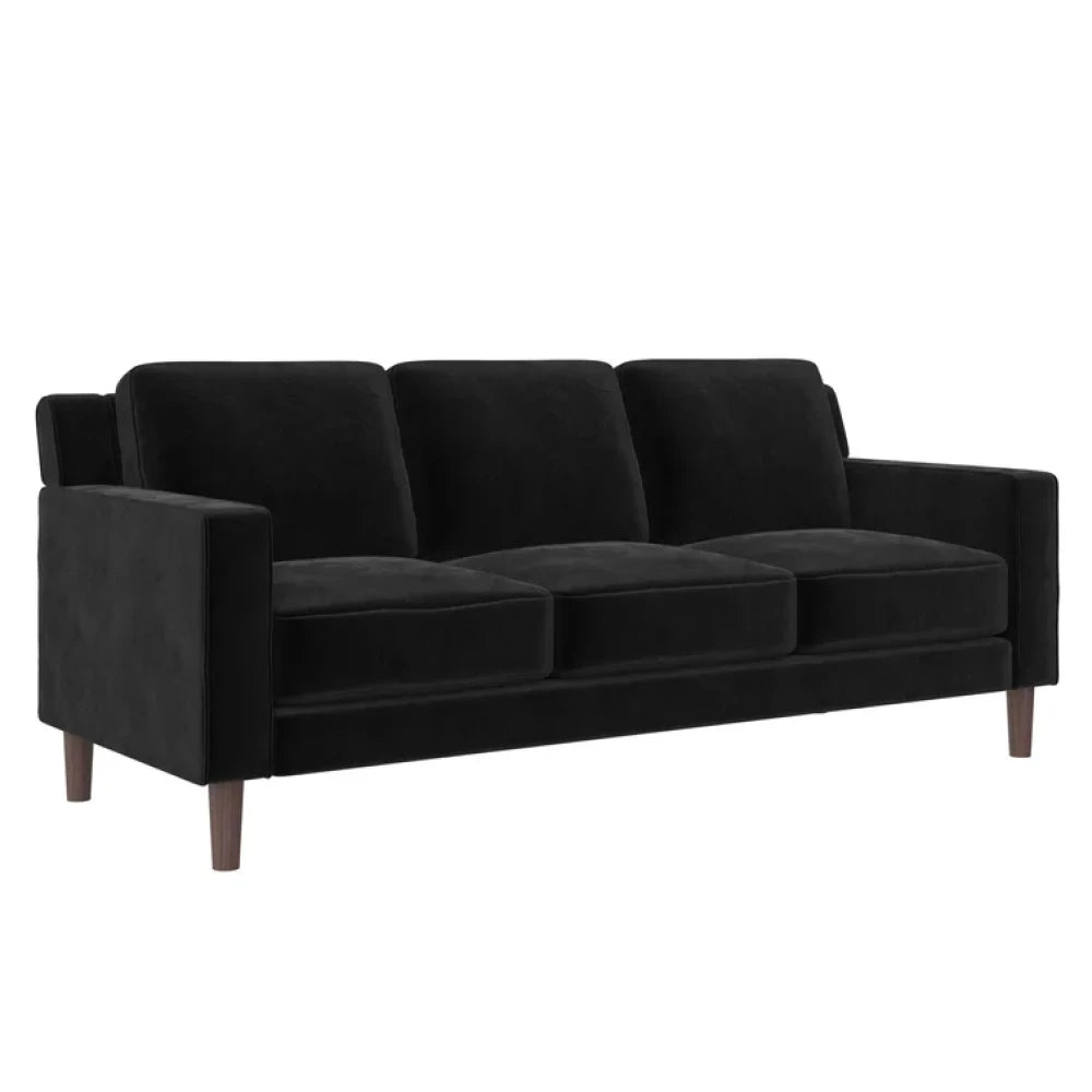 RIVET – Black Modern Two Piece Sofa Set