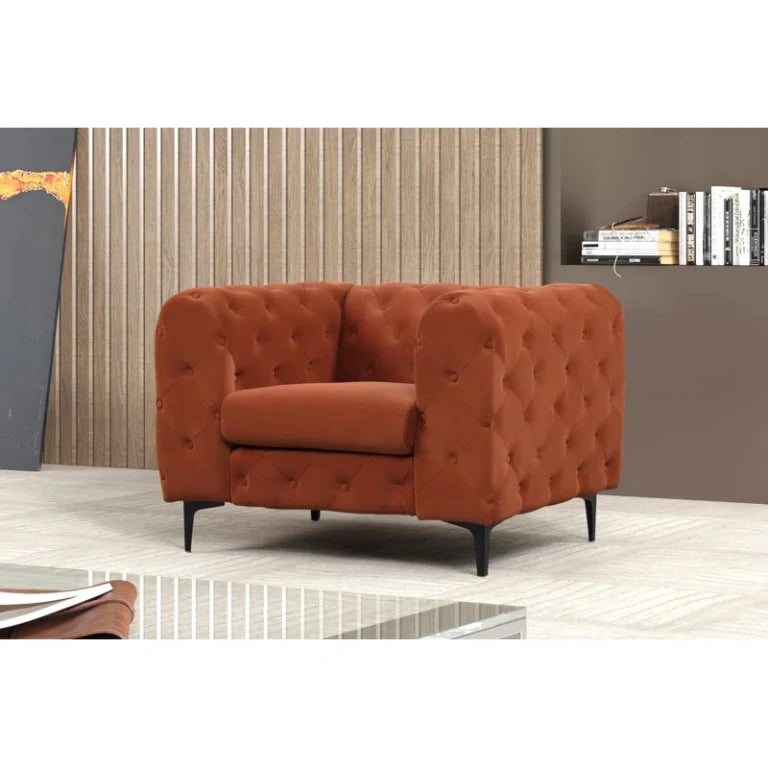 FOCUS – Orange Three piece Modern Sofa Set