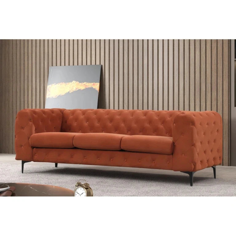 FOCUS – Orange Three piece Modern Sofa Set