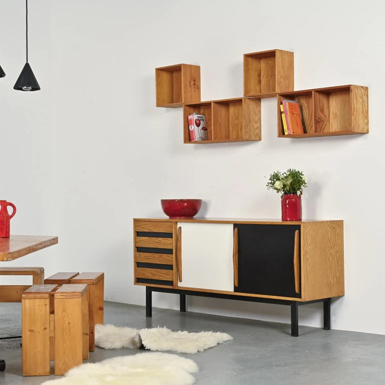 CLEO – Mid Century Style Sliding Door Sideboard