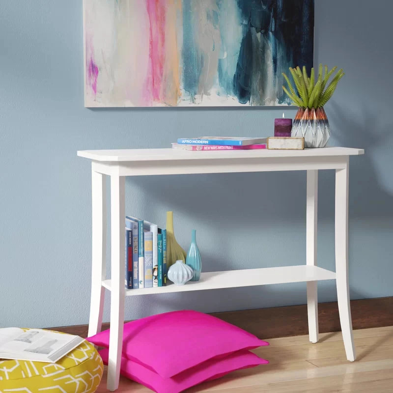 LEO – White Curved Legs Console Table