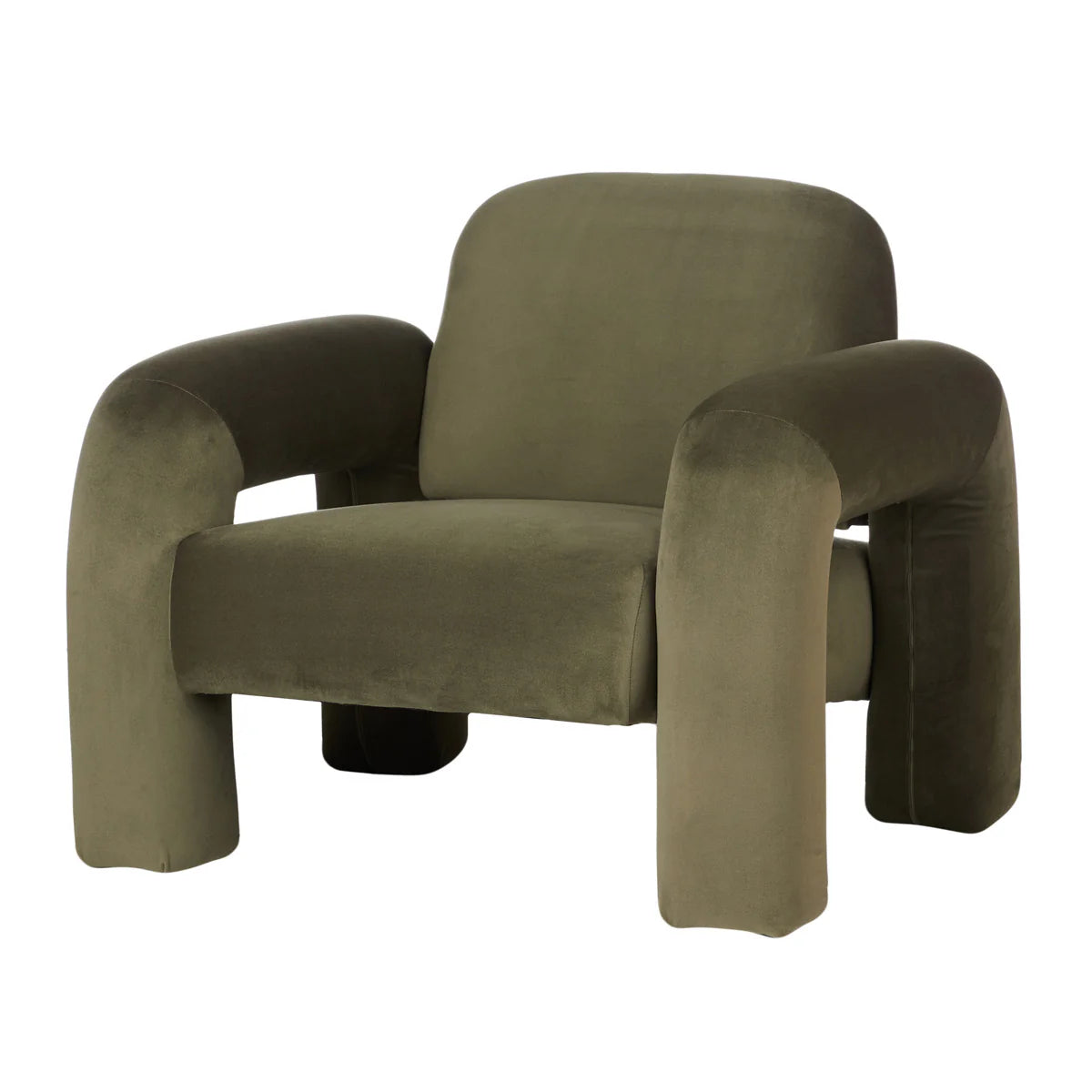 RODIN – Olive Green Modern Tubular Sofa Arm Chair