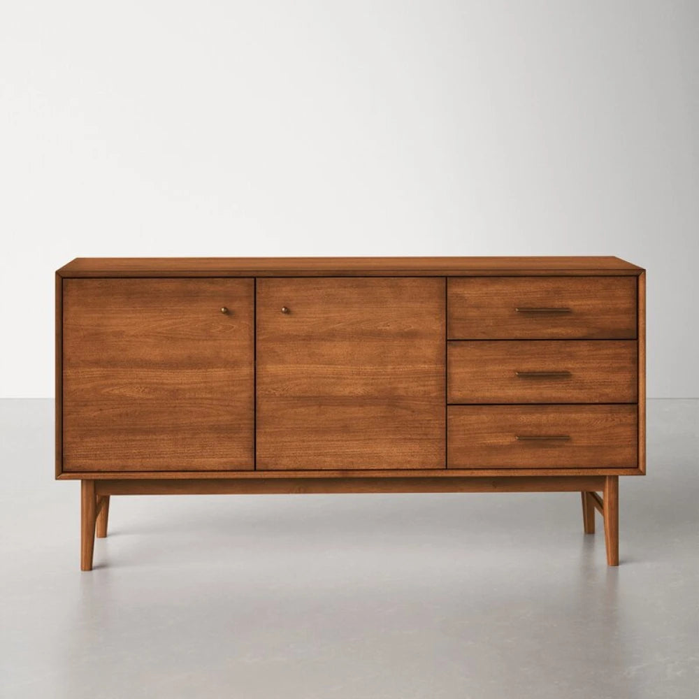NOICE – Mid Century Style Walnut Brown Side Board