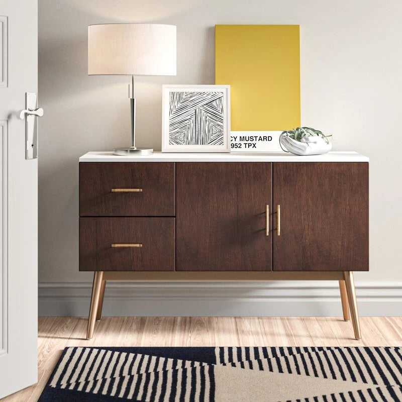 SIRENE – Dark Walnut Brown Matt Polish Finish Side Board