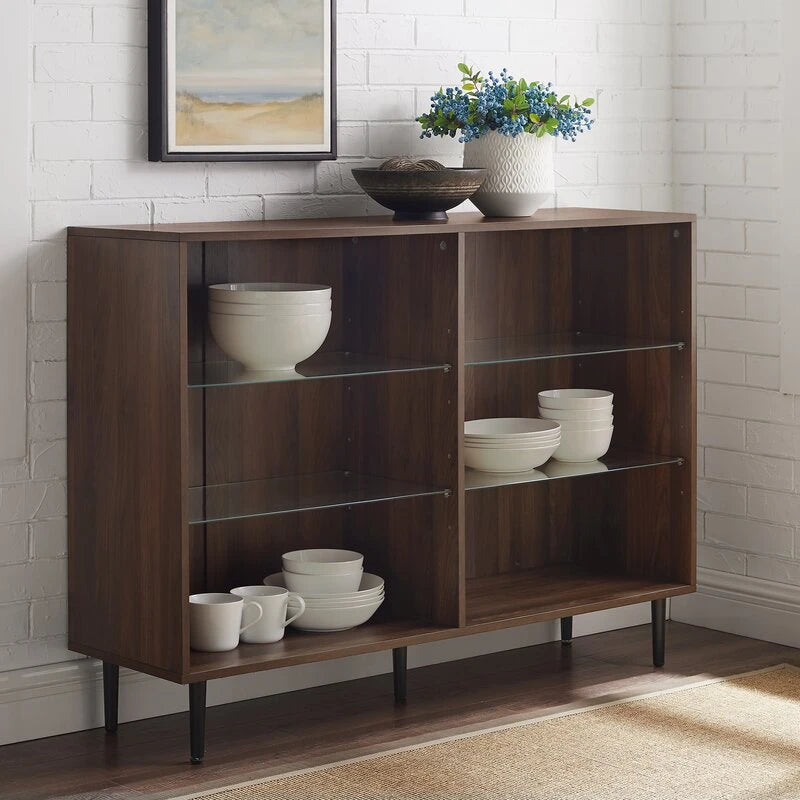 BICCHIERE – Glass shelves Storage Console Table
