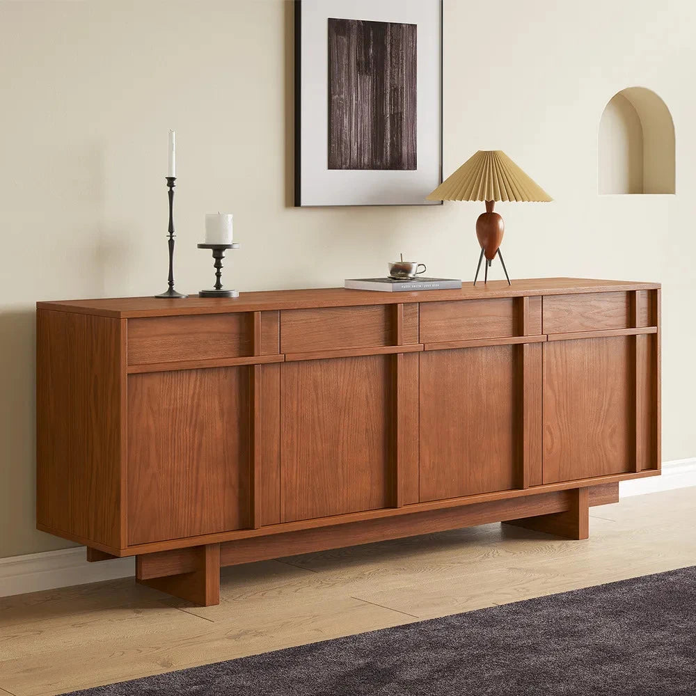 AXELLE – Mid Century Modern Style Brown Polished Sideboard