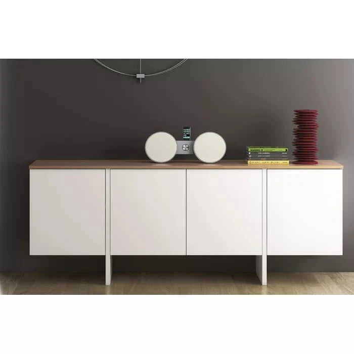 DRESSEN – Oak Brown & White Cabinet Storage Side Board