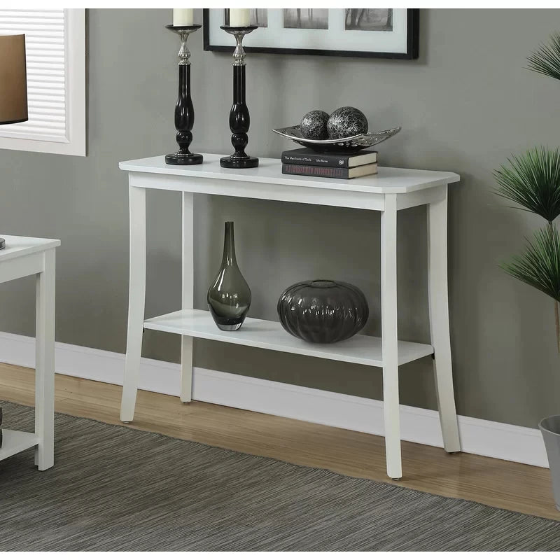LEO – White Curved Legs Console Table