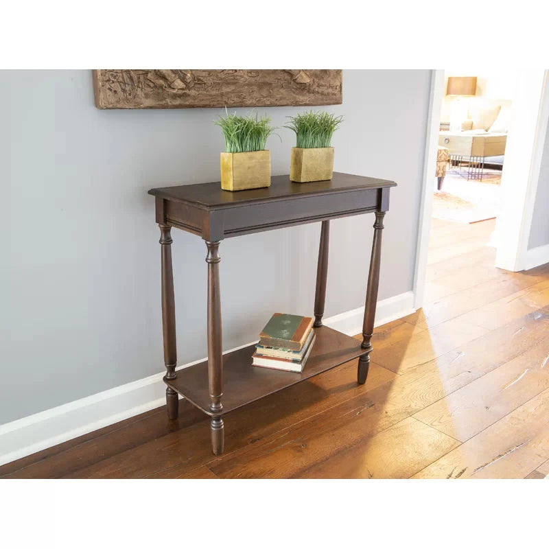 AMES – Walnut Brown High Gloss Finish Console Table