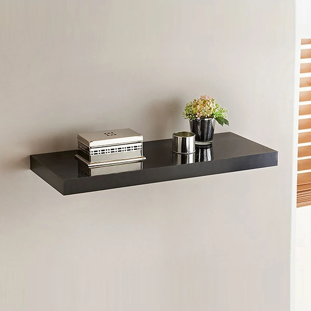 DIY Floating Wall Shelf – Black Double Thickness