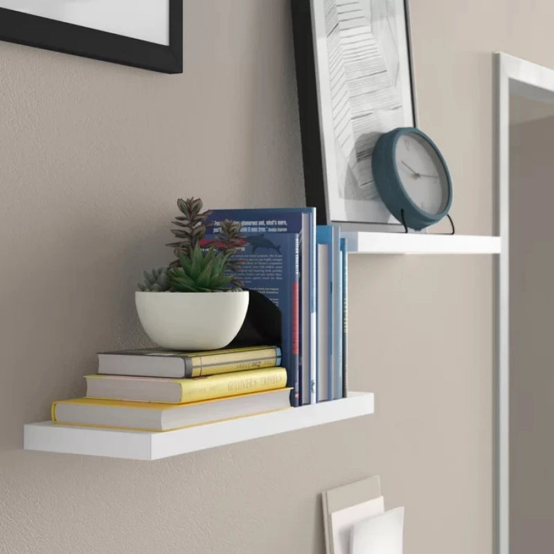 BRAZEEL – Floating Shelves White Two Piece