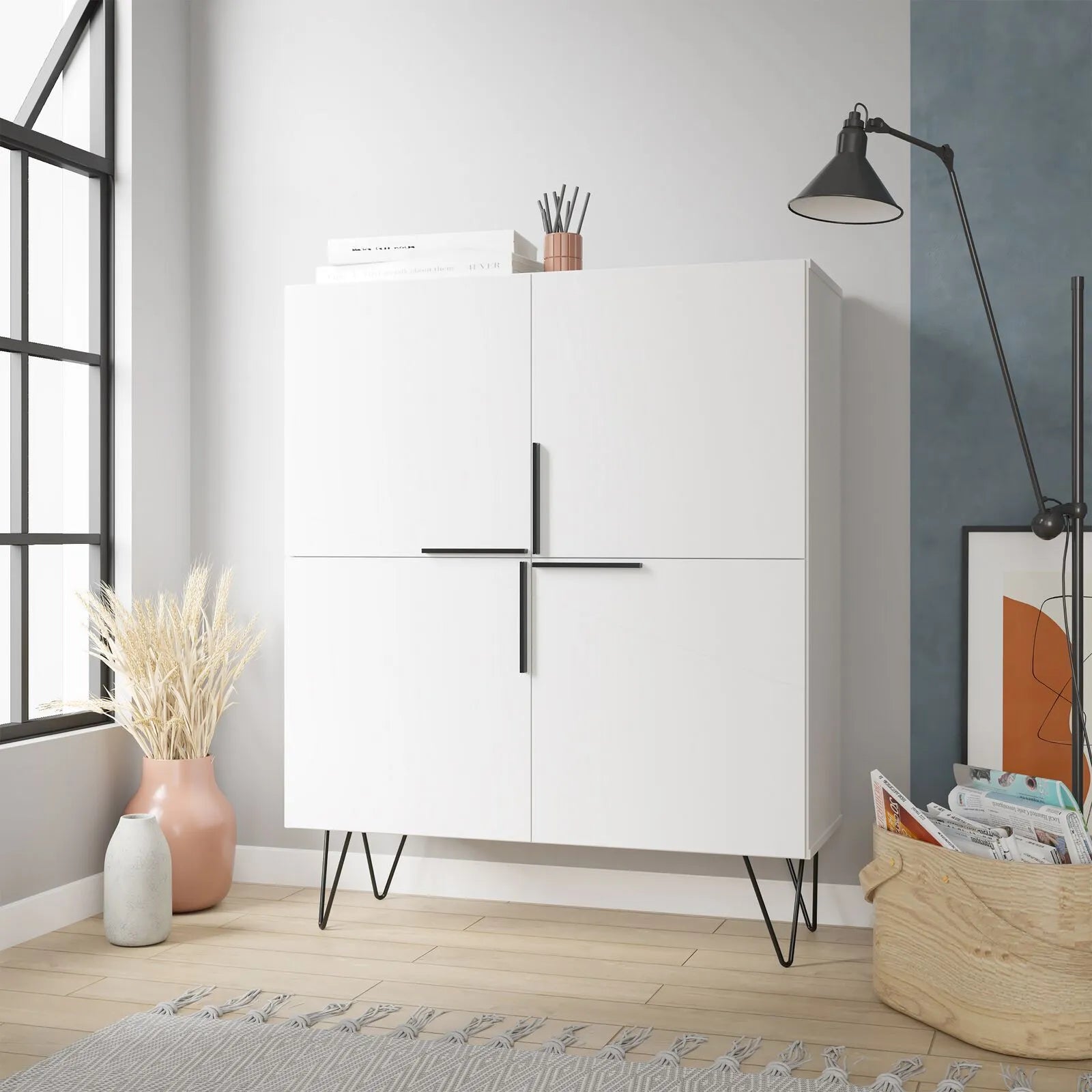 FIKA – Scandinavian Design White Storage Cabinet