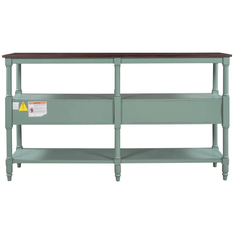 EDO – Green & Dark Brown Polish Finish Console Table