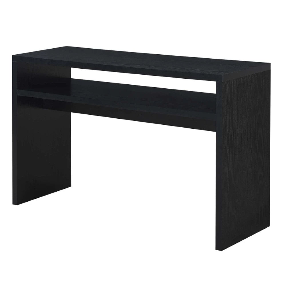 FUSTIAN – Black Open Shelf Console Table