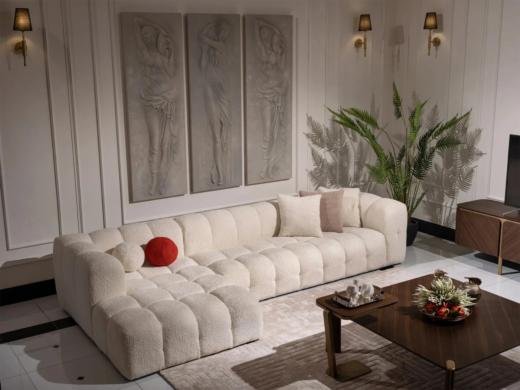SNOWDRIFT – Contemporary Design L-Shape Bubble Couch