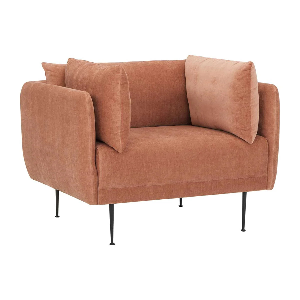 VORRIN – Rustic Orange Low Back Style Sofa Chair