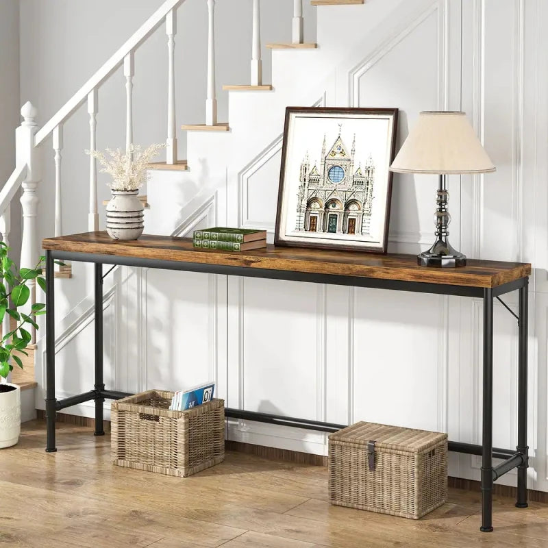AVIS – Industrial Style Long Metallic Frame Console Table