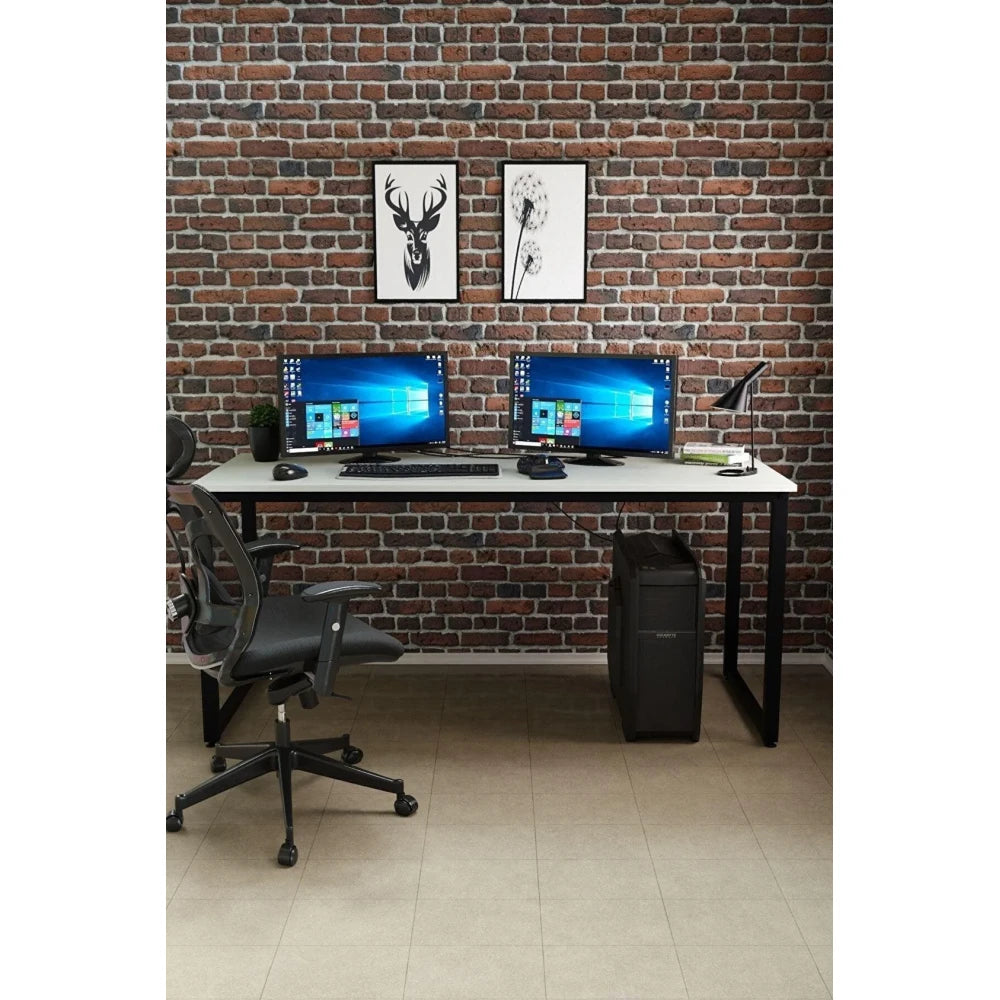 ORBIX – Minimalist Writing Desk with metallic Frame