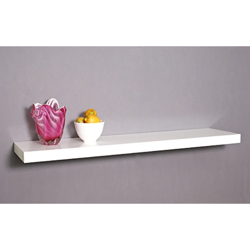 Floating Wall Shelf White Double Thickness