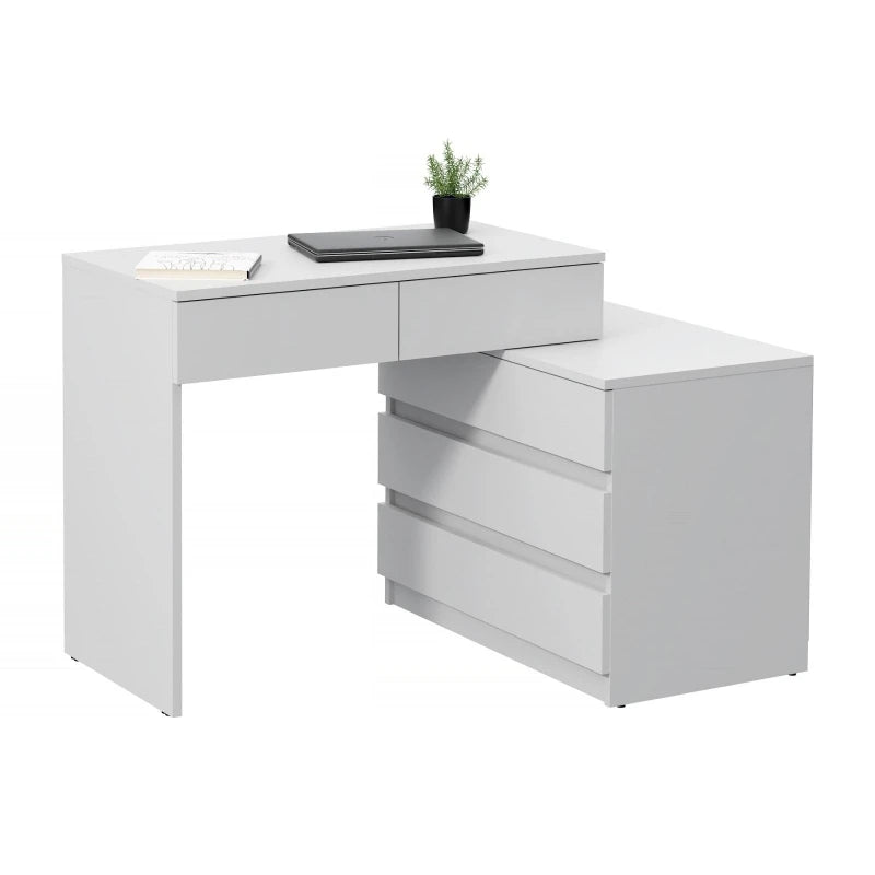 COUZE – L Shaped Work Table wit Multiple Drawers