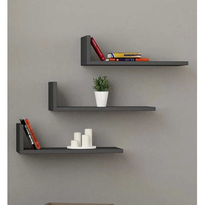 ESTAN – L-Shaped Floating Shelves (Set of 3)