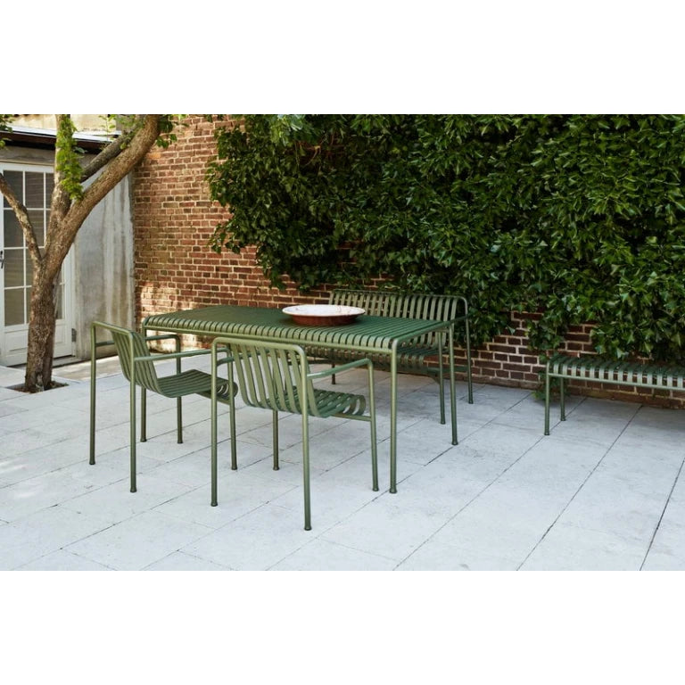 OLAV – Olive Green Curved Metallic Patio Chair