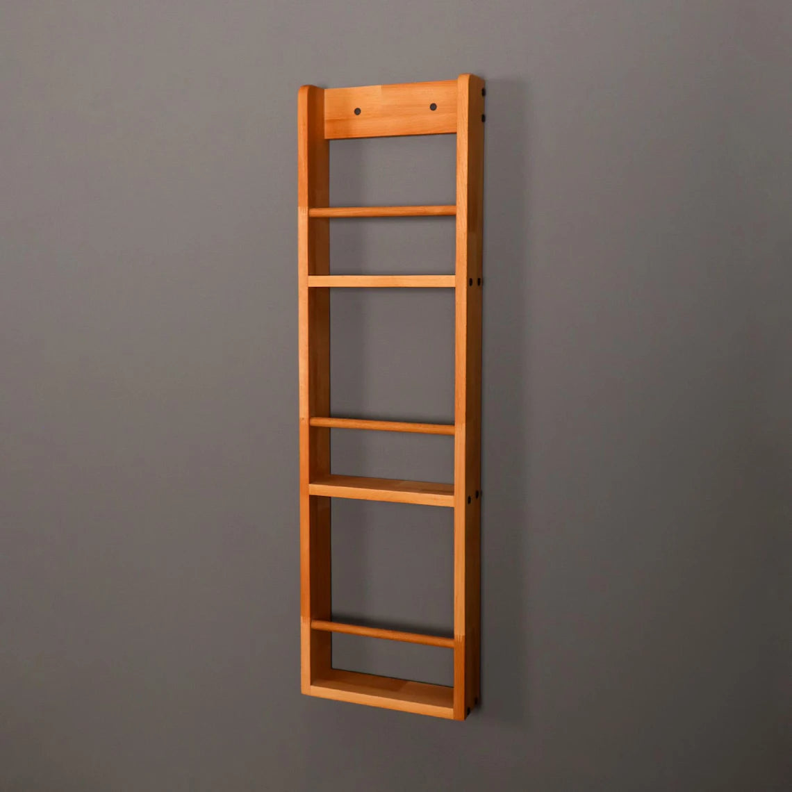 NYRA – Medium Brown Floating Magazine Rack
