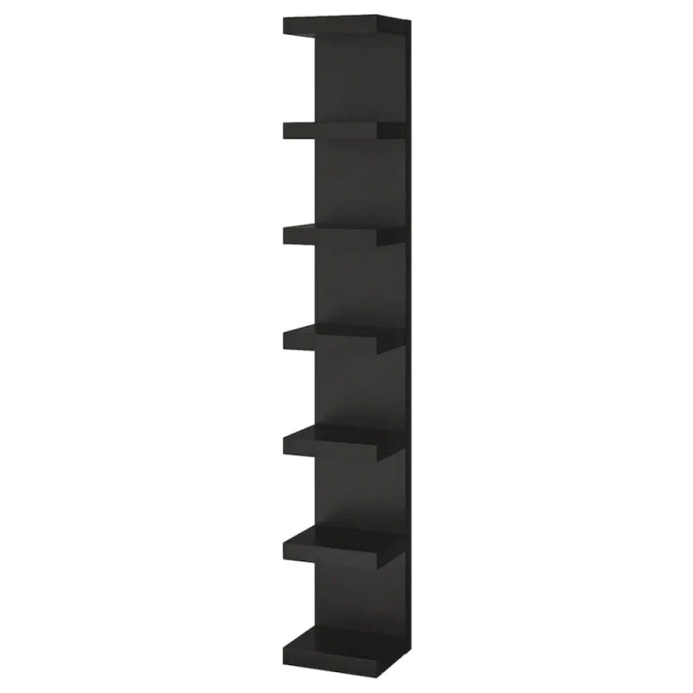 TANNED – Seven Tired Black Wall Shelf Unit