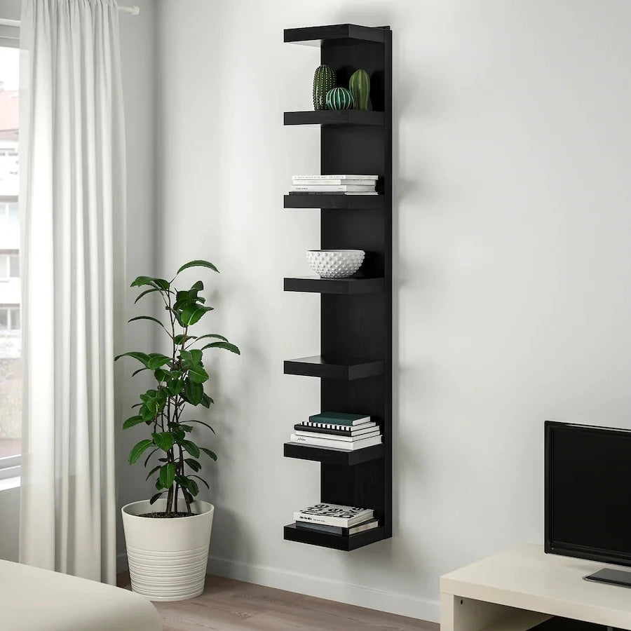 TANNED – Seven Tired Black Wall Shelf Unit