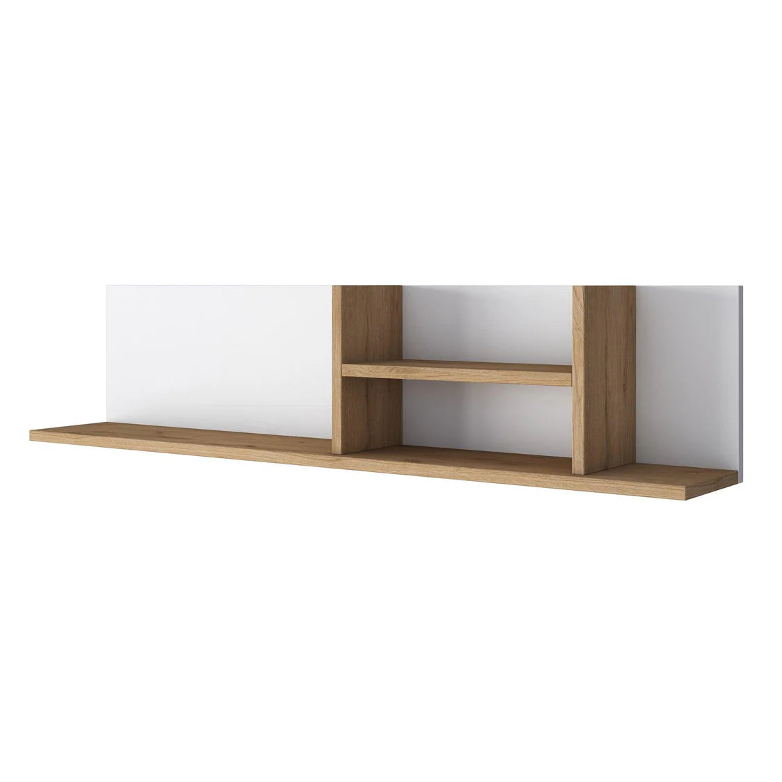 NEBA – White & Oak Brown Multifunctional Wall Shelf