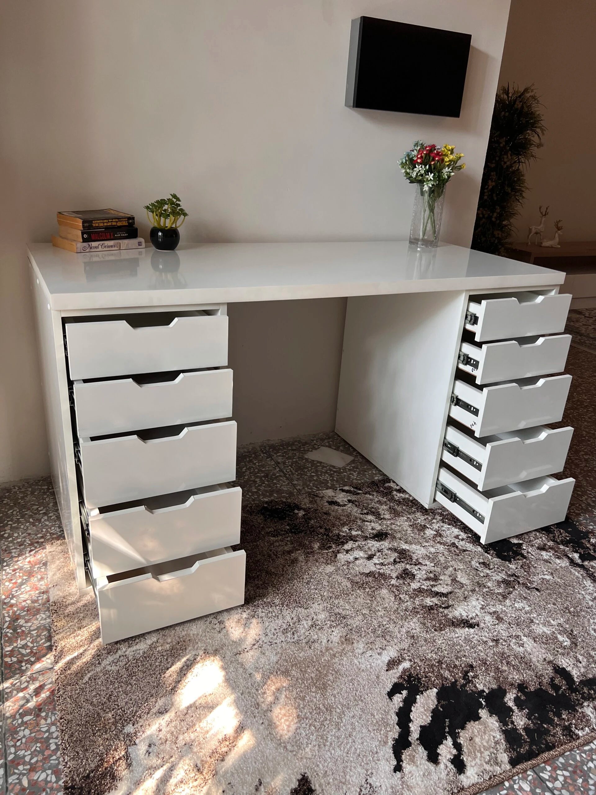 REBAL – Work Table with Chest of Drawer Combo