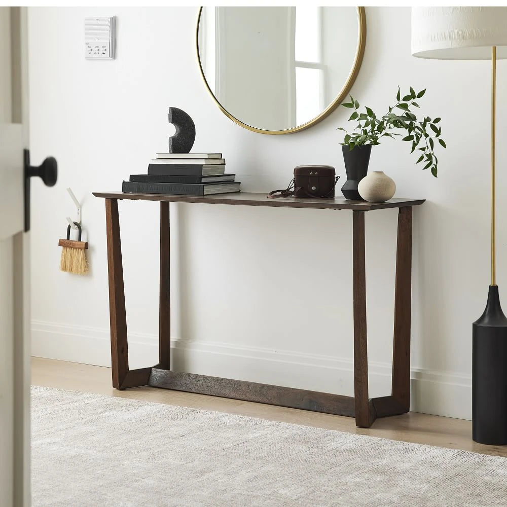 JOSIE – Dark Brown Polish Finish Console Table