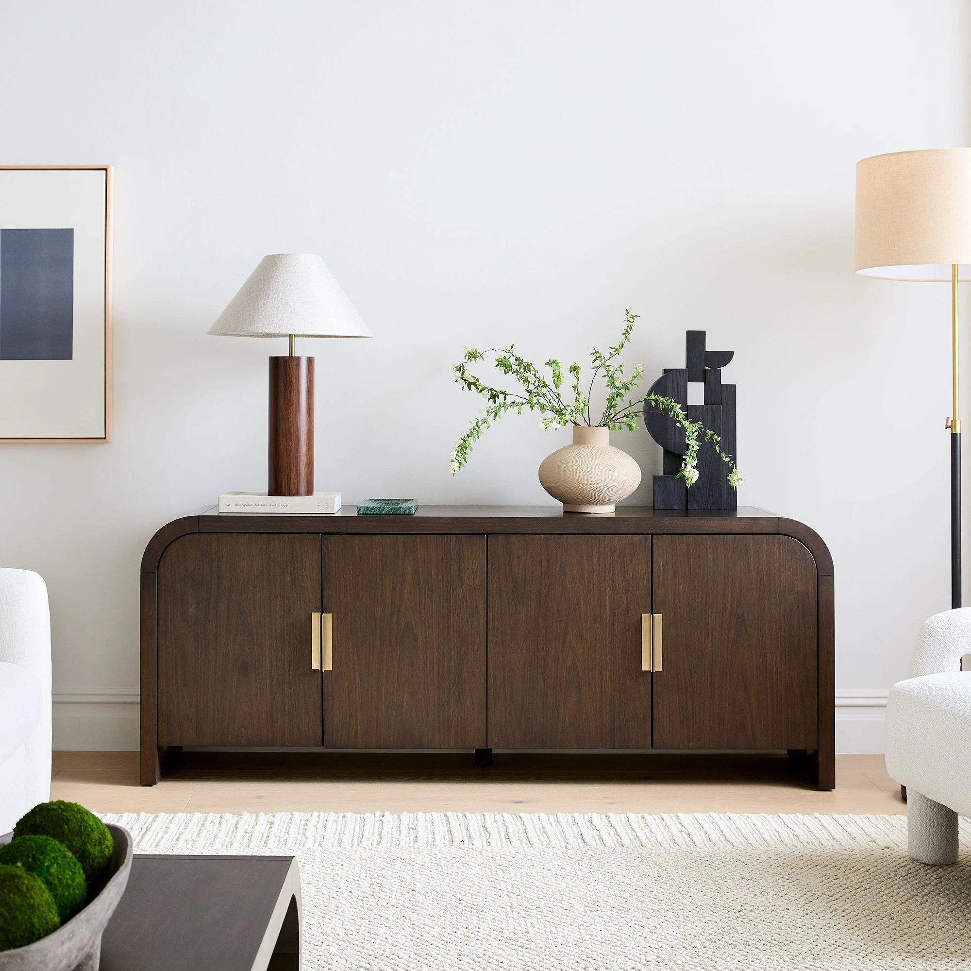 OVIA – Urban Style Round Edged Sideboard