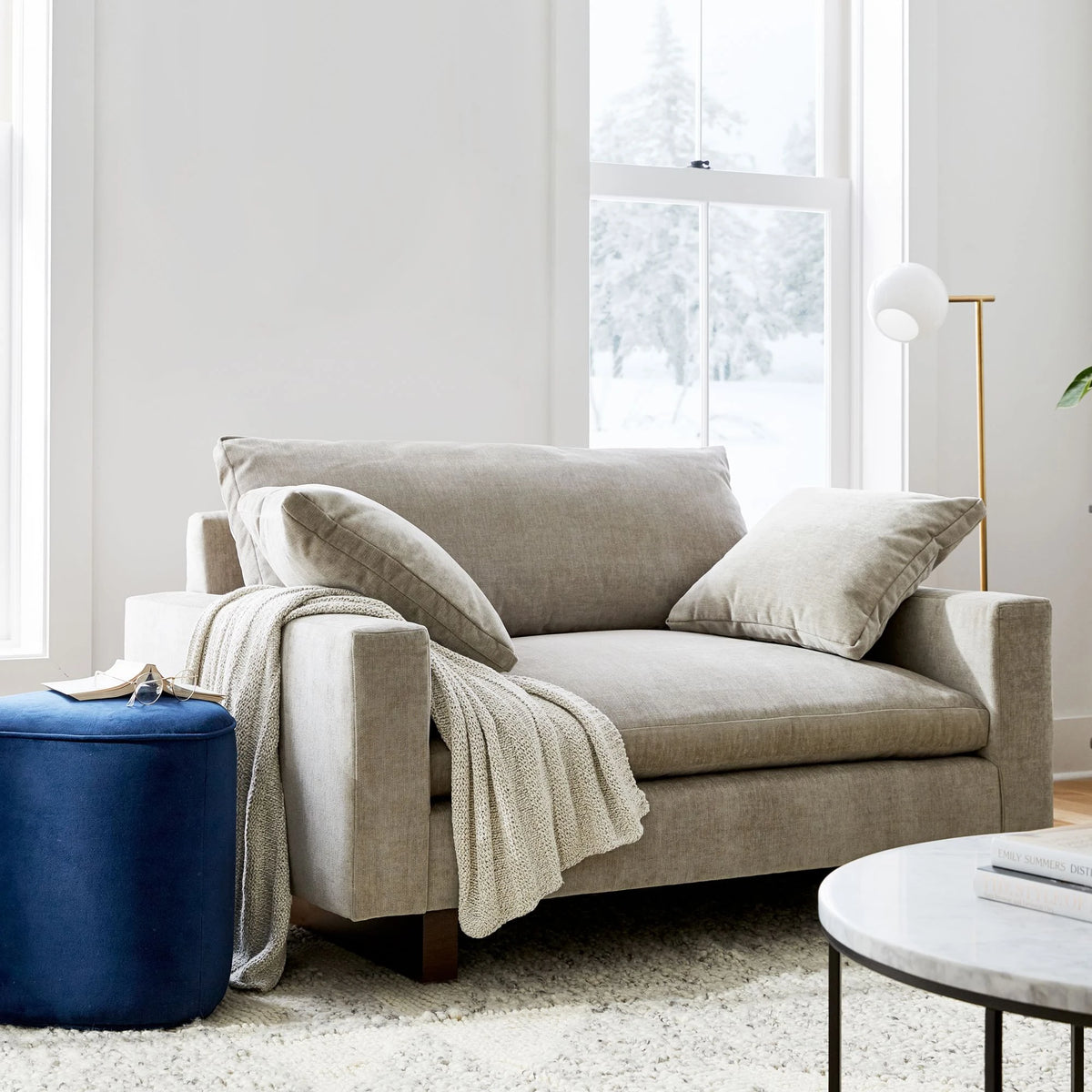 ORNATE – Beige Extensive Love Seat