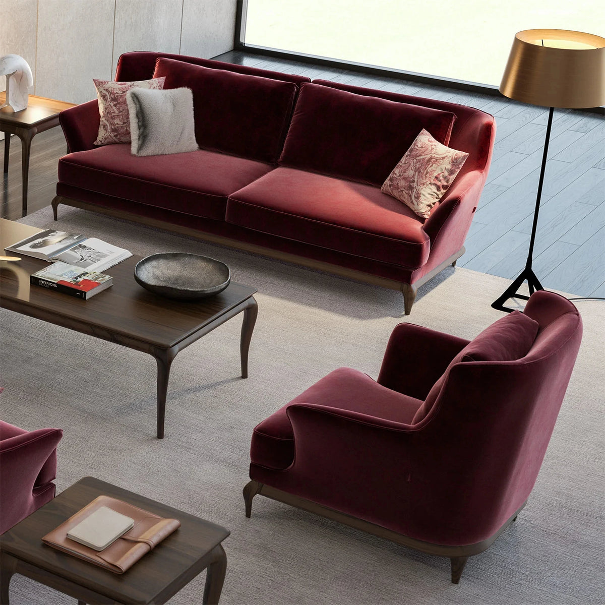 KESTANE – Three Seater Sofa with Arm Chair