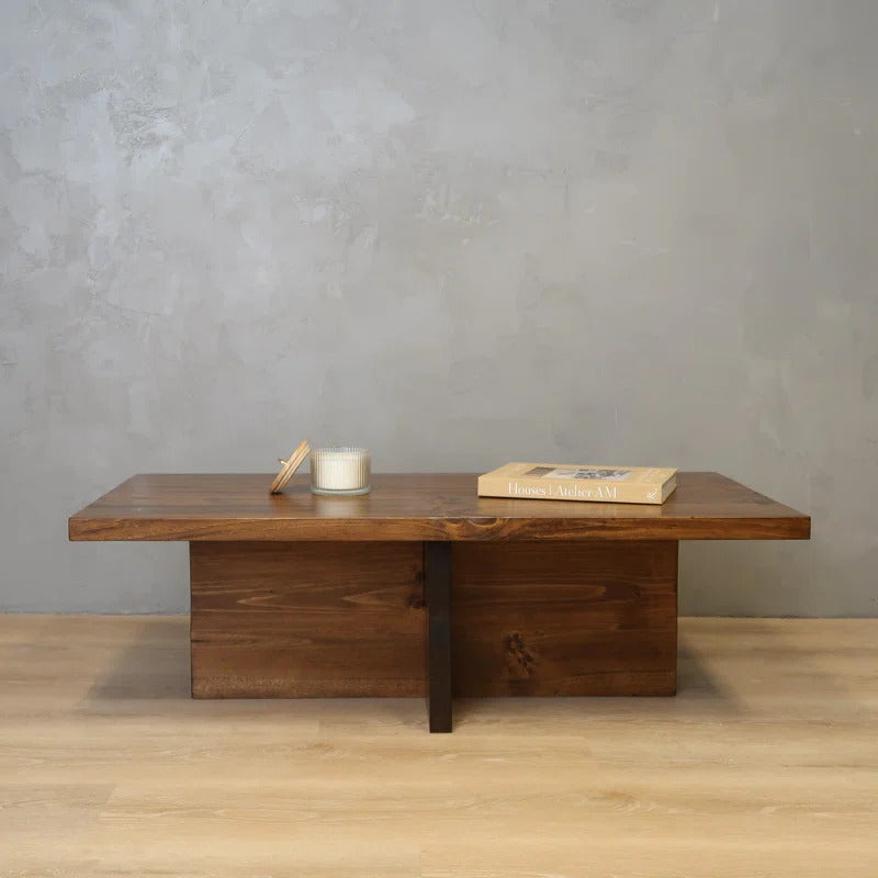 AXIS - Dark Brown Crossed Panels Coffee Table