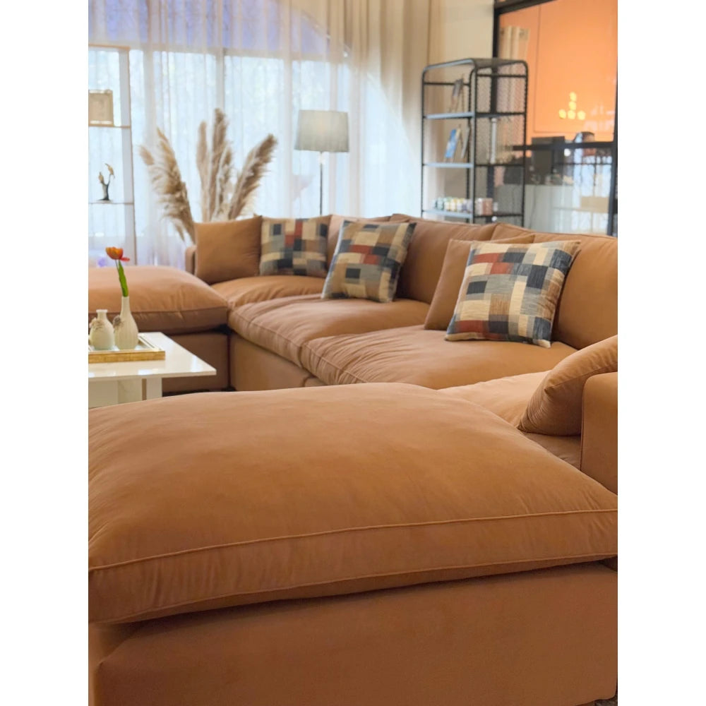CAVELL – Urban Style Sienna Brown Sectional Sofa