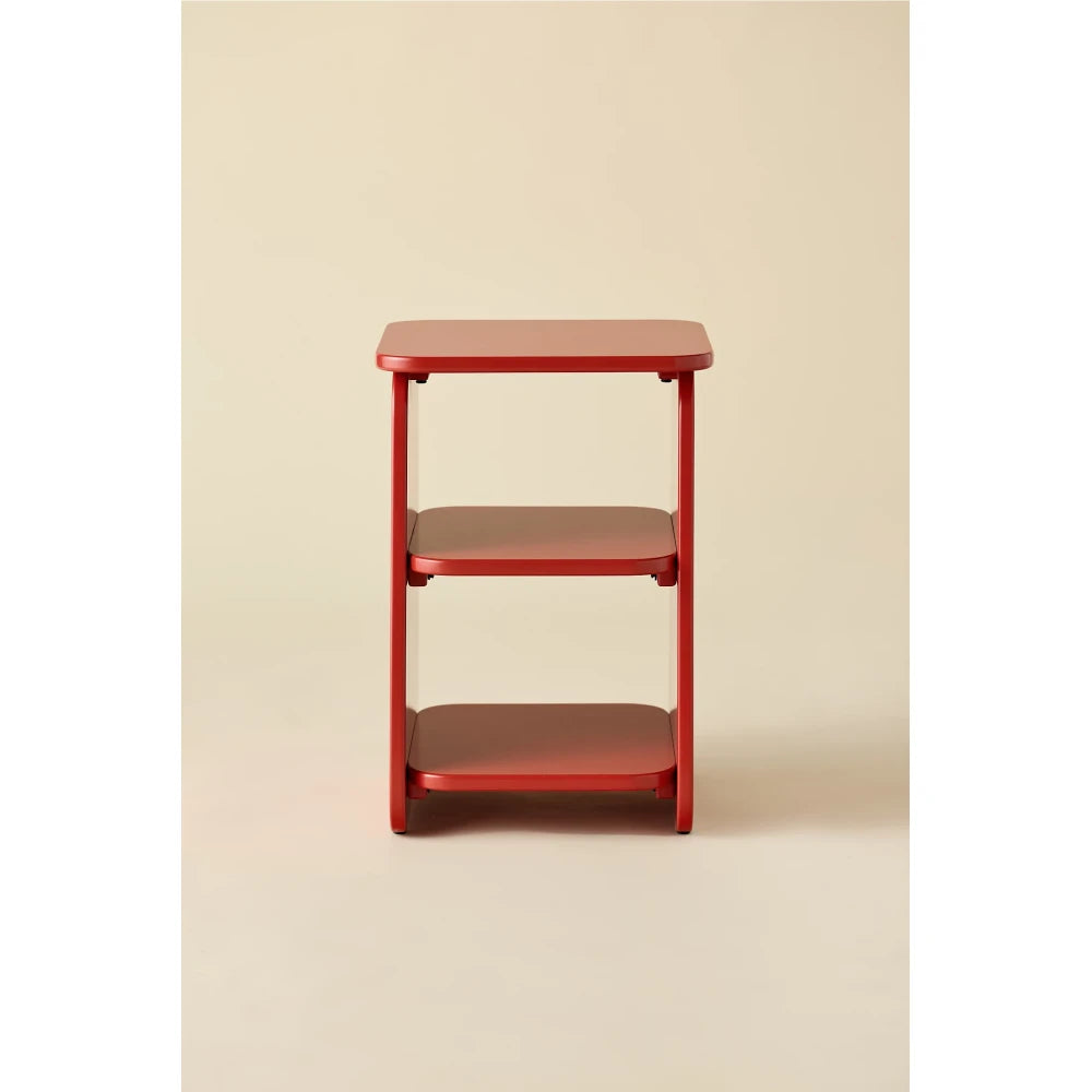 MOSSY – Vibrant Red Three Tired End Table