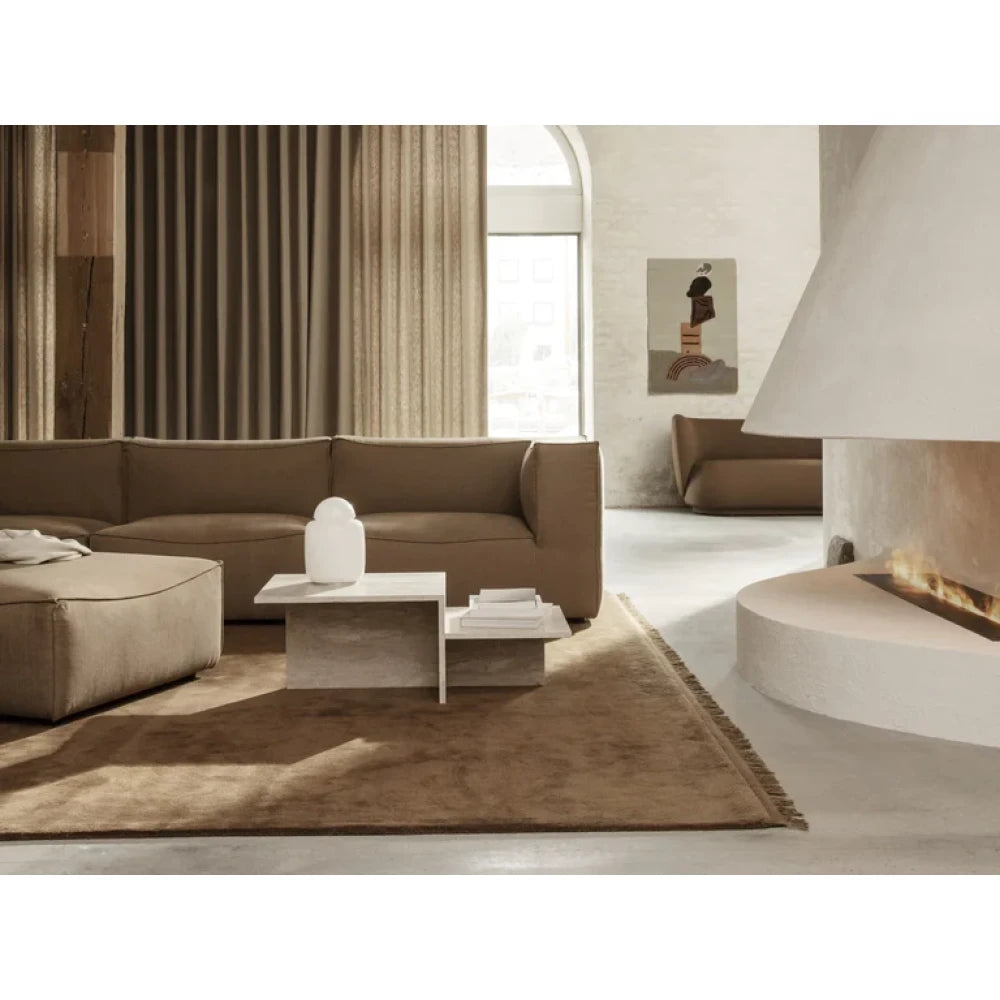 MONDE – Geometric Design Travertine Coffee Table